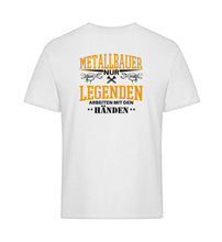 Lade das Bild in den Galerie-Viewer, Metallbauer Legenden Rücken Design  - Unisex T-Shirt
