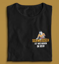 Lade das Bild in den Galerie-Viewer, Schweissen ist wie nähen Brusttaschen Design  - Unisex T-Shirt
