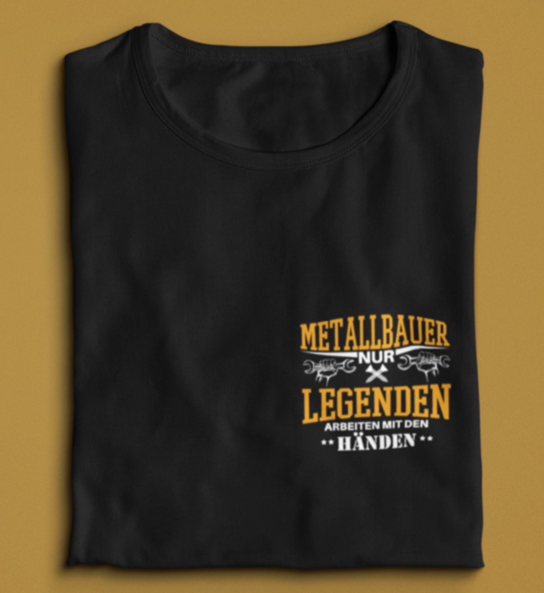 Metallbauer Legenden Brusttaschen Design  - Unisex  T-Shirt